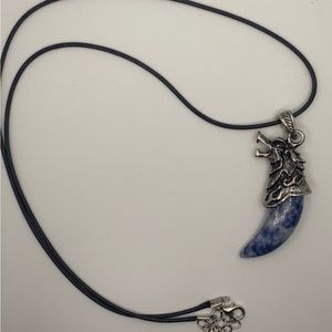 Wolf Tooth Pendant | Mens Crystal Necklace | Boyfriend Gift | Crystals For Men